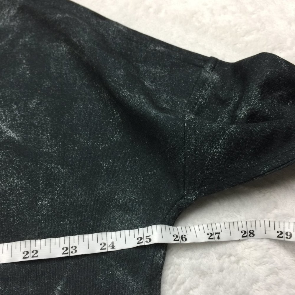 Like new! Adidas ID Sweatshirt L Black Gray Knit Tie Dye Side Slit Long Sleeve - Picture 9 of 11
